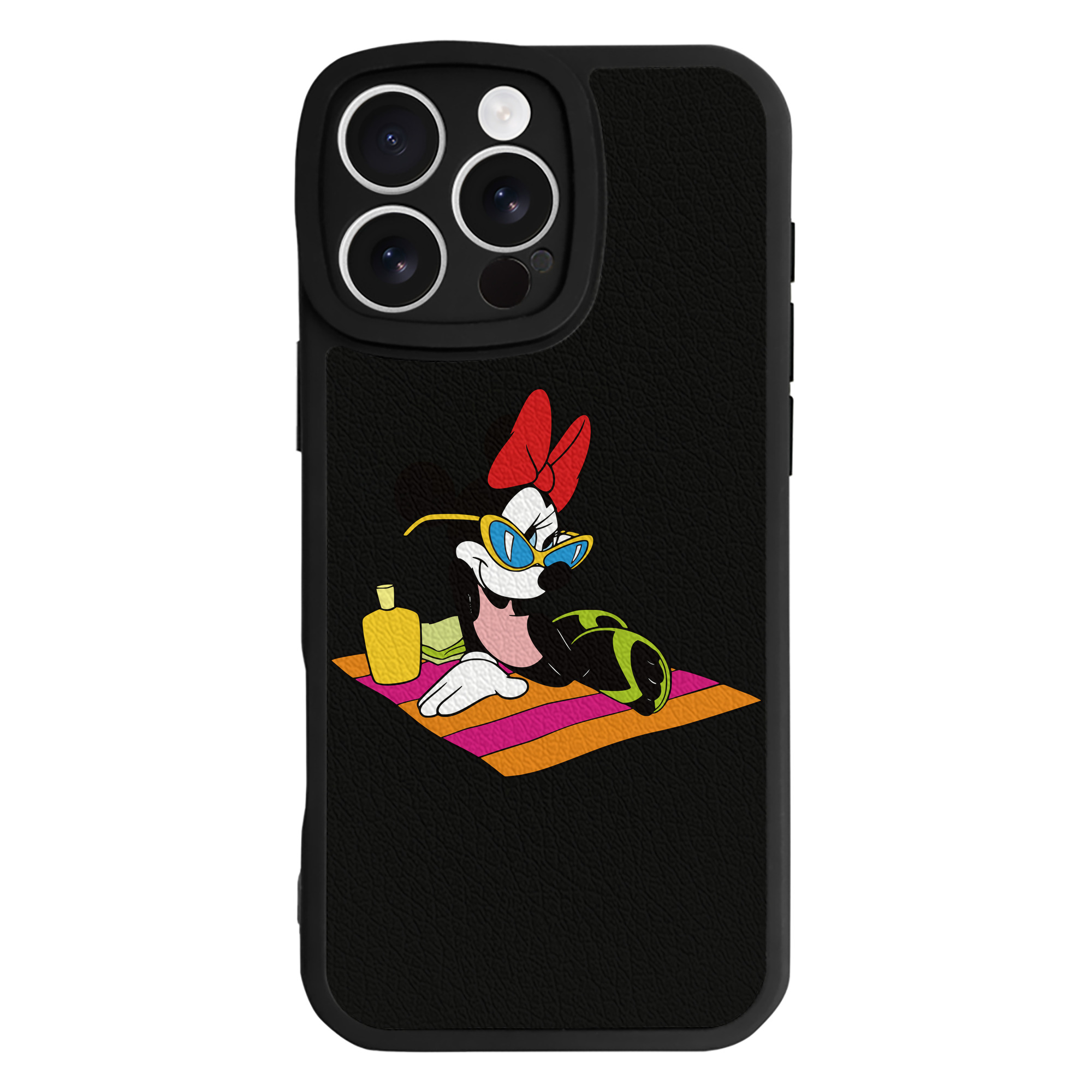 （画像用） ミッキーマウス Mickey Mouse 【iPhone 16シリーズ対応】シリコンスマホケース（レザー調） 材質：シリコン
